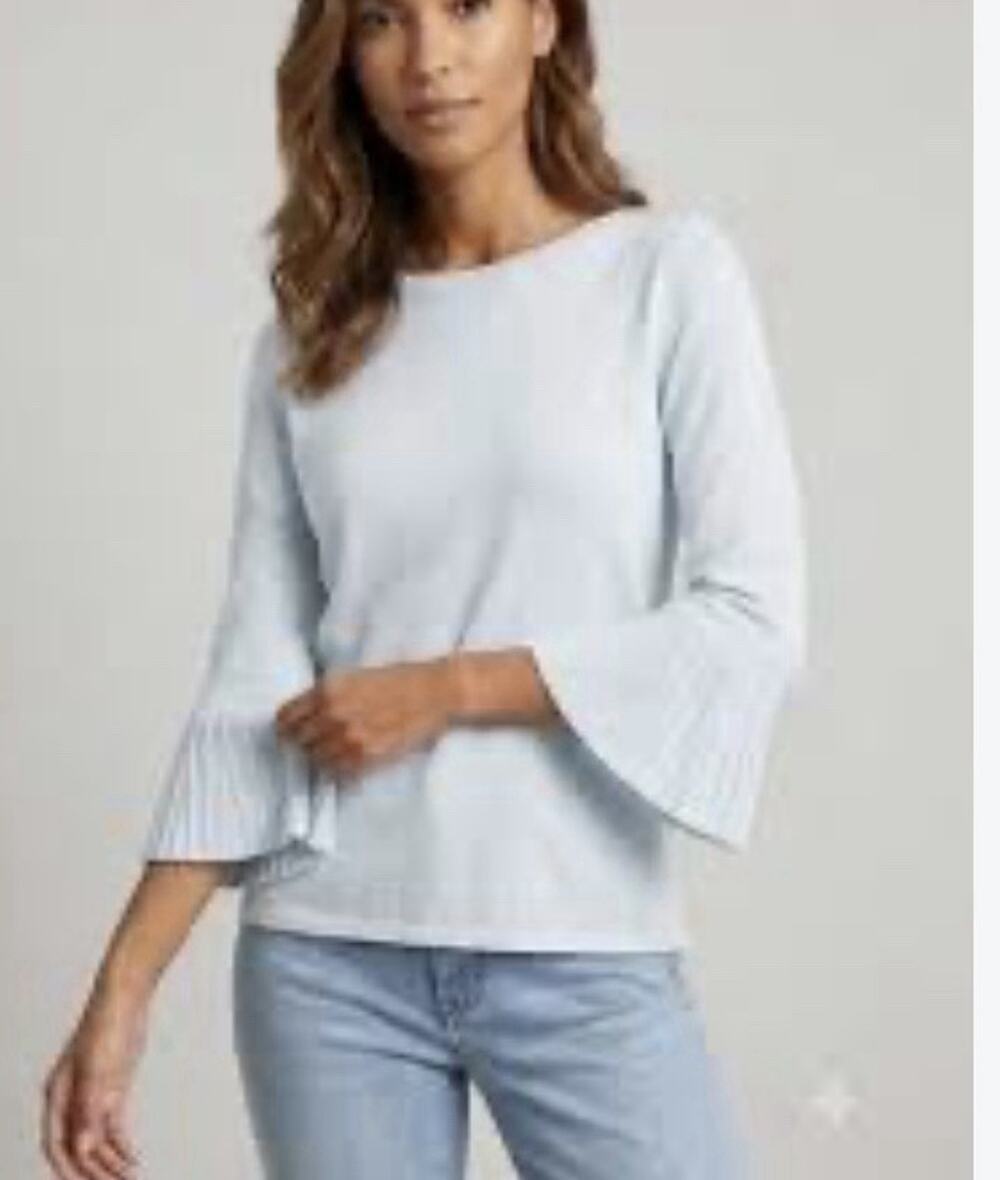 41 Hawthorn Tamzen Bell Sleeve Pullover Sweater Light Blue Size L StitchFix New